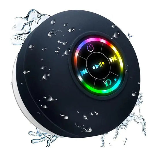 Portable Bluetooth Audio Ipx4 Waterproof Led Lights Bathroom Outdoor Large Suction Cup Can Be Adsorbed Wall Speaker